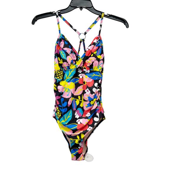 Cupshe Women's Electric Tropics One Piece Swimsuit Multicolor Size Small - Picture 1 of 7